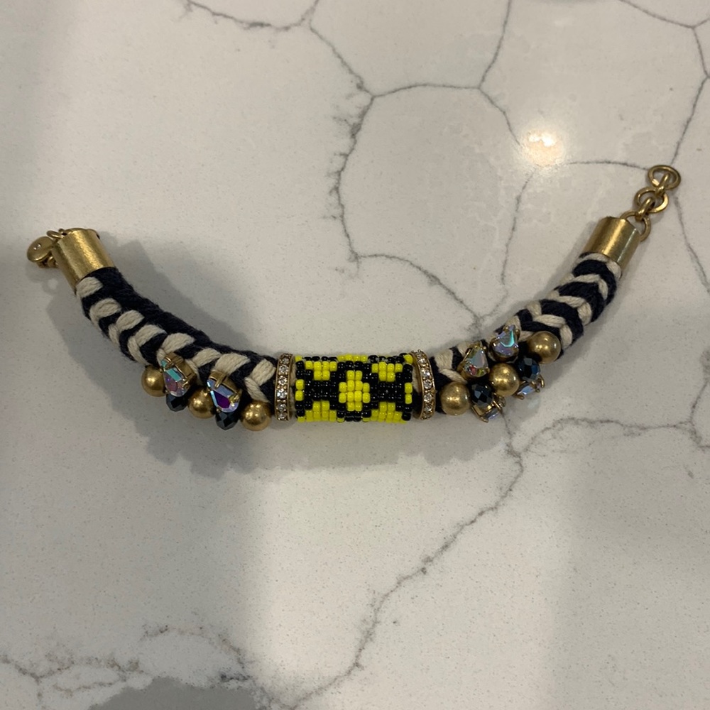 J crew jewelled bracelet with beading